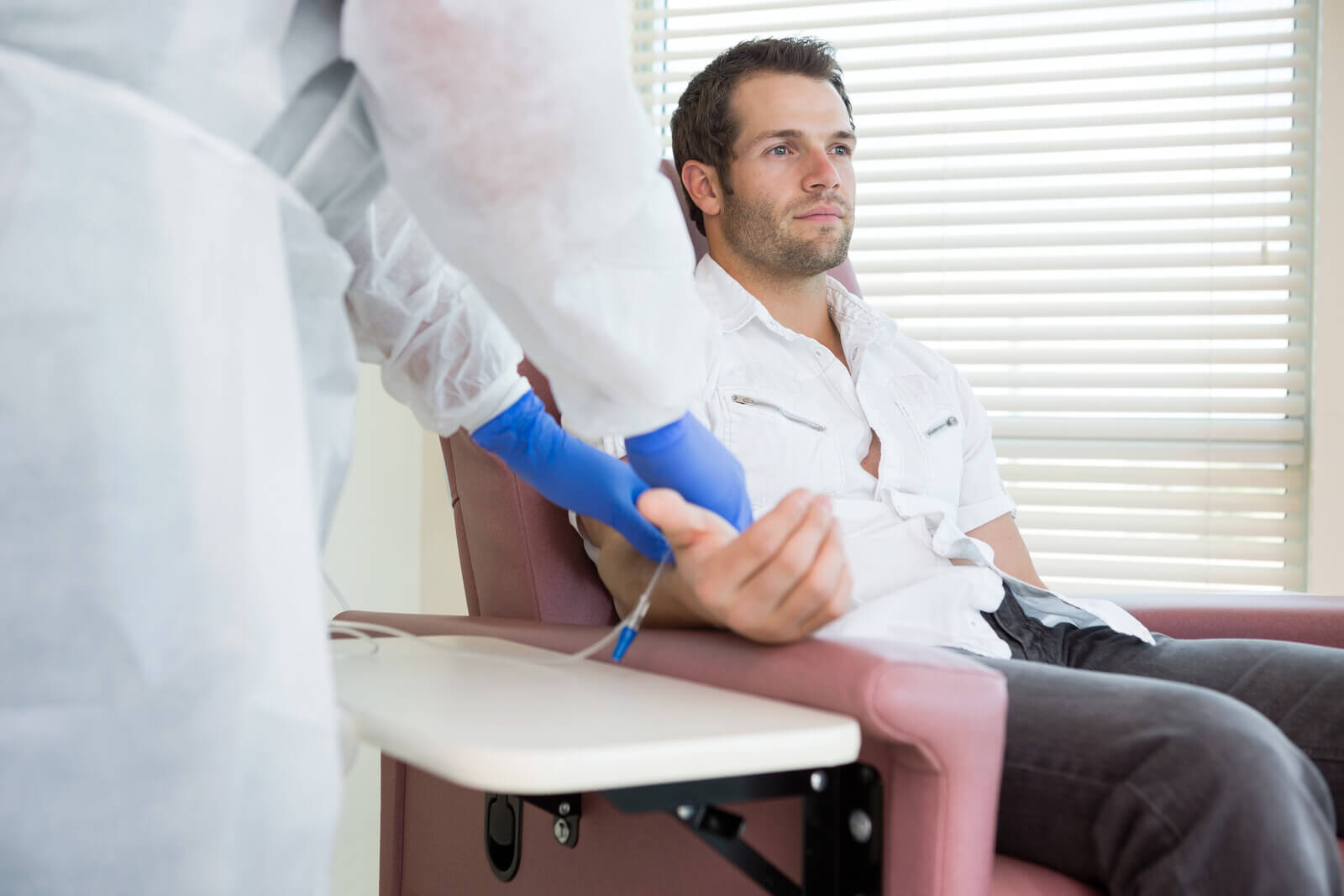 man having treatment