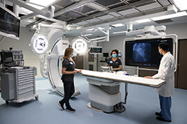 Hybrid operating room for heart cases