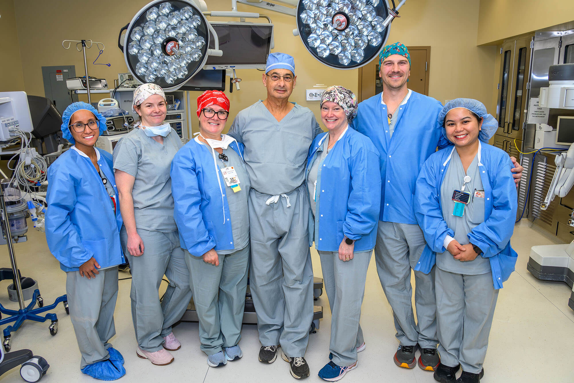 Michael Cher, M.D., and his surgical team.