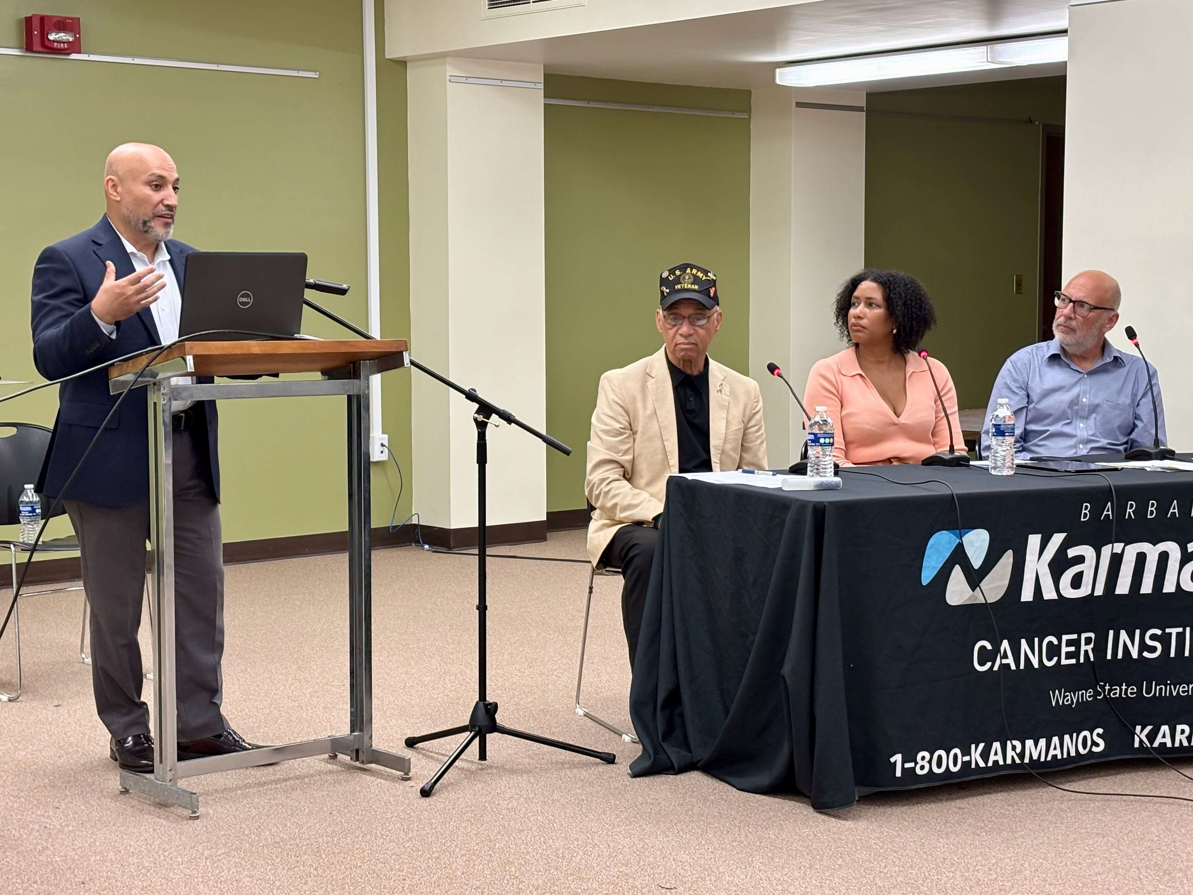 Ammar Sukari, M.D., presenting at Community Conversations on Cancer