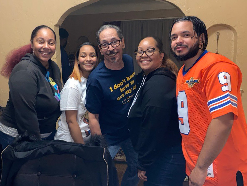 Edgar Cooper and his children.