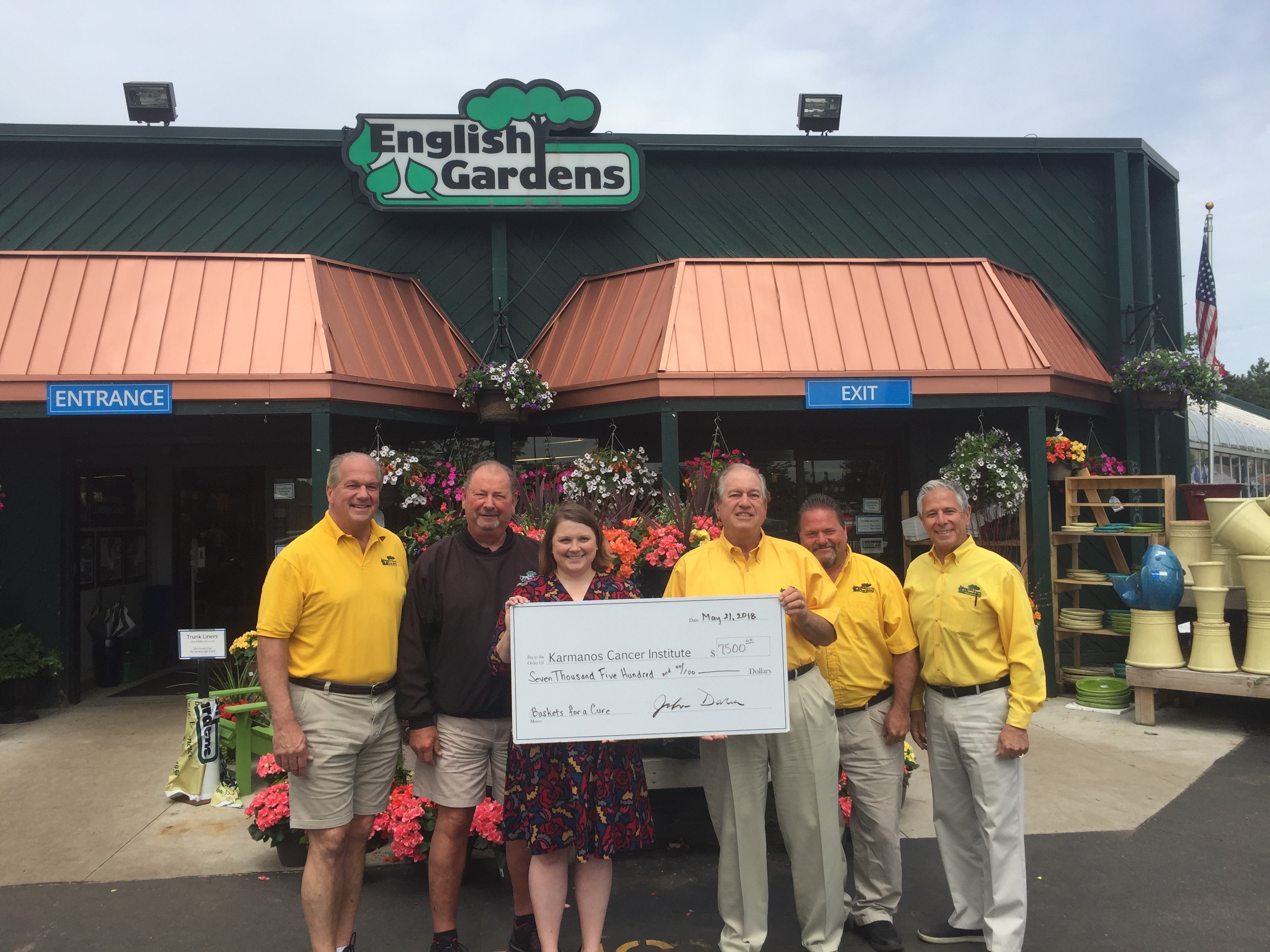 English Gardens check donation