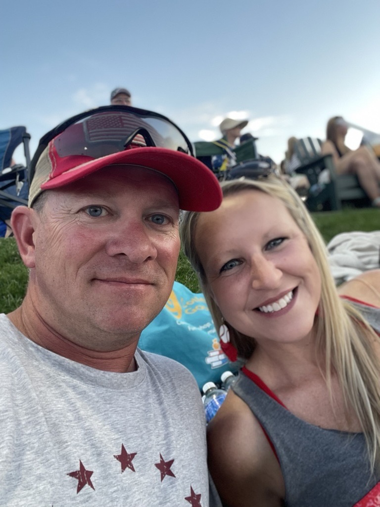 Angela and her husband Brett