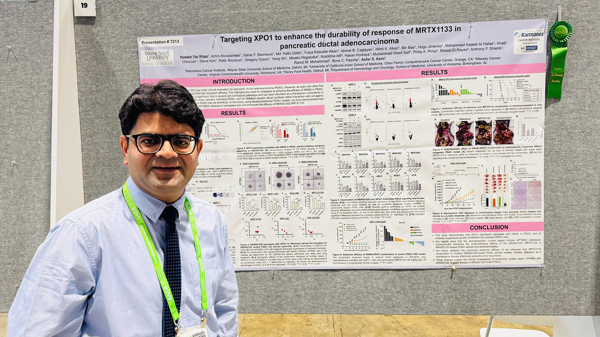 Husain Yar Khan, Ph.D., presented an abstract the 2025 AACR Annual Meeting.