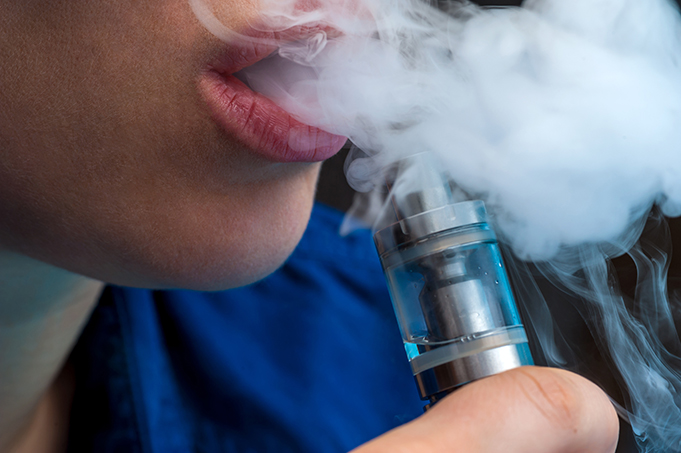 woman vaping